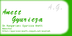 anett gyuricza business card